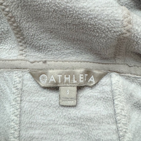 Athleta Women’s Space dye Light Gray Hoodie Long Sleeve Small Athleisure Yoga - Picture 4 of 6